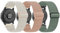 Amzpas 3 Stück Armband für Garmin Vivoactive 5/Vivoactive 3/Vivomove 3/HR/Luxe/Style,Nylon 20mm Verstellbares Elastisches Ersatzarmbänder für Garmin Forerunner 55/245/645 (Starlight/Milchtee/Grün)