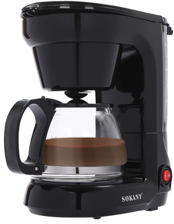 Garbenat Tropfkaffeemaschine 650W Filterkaffeemaschine 750ml Kaffee Filtermaschine mit Glas Kaffeekanne Anti-Tropf-Funktion Kaffeemaschine für Wohnungen, Büros 220V