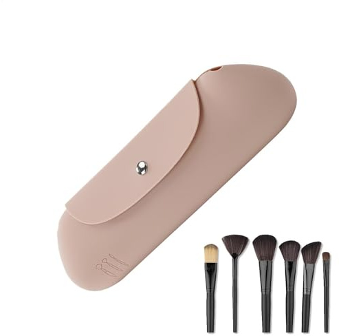 Porta pennelli per trucco da viaggio, porta pennelli per trucco in silicone