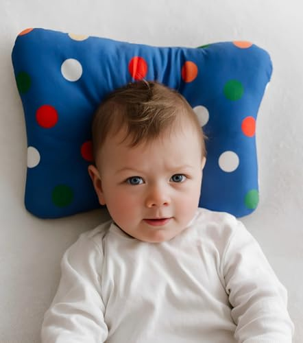 Stork Drop - Cuscino per bambini a testa piatta | Previene e corregge la plagiocefalia | Mesh traspirante 3D | Morbido cotone biologico | Completamente lavabile | Modellamento della testa del neonato
