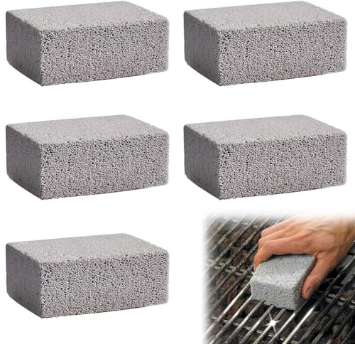 TMRBBesty Limpiador Barbacoa, Piedra Pomez para Limpieza WC, Parrilla Barbacoa, 5 Piezas, Reutilizable, para Limpiar Barbacoas Rejillas Baldosas