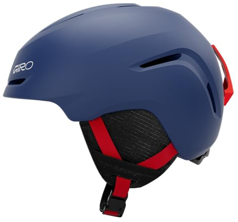 Giro Spur - Casco de nieve para niños, color azul mate/rojo, talla M (55,5-59 cm)