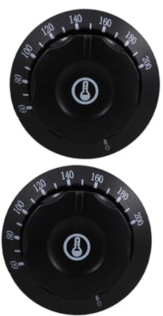 VICASKY 2 botones de control de temperatura para hornos eléctricos, hervidores de agua y freidoras, piezas de repuesto multifuncionales para barbacoa y estufa, ergonómicos y reutilizables