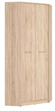 PEGANE Placard Armoire d'angle de 2 Portes Coloris Chêne Sonoma - Longueur 79,5 x Largeur 79,5 x Hauteur 197 cm