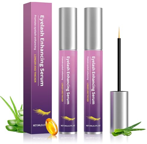 2 Pcs Eyelash Serum, Lengthening Lash Serum, Gentle Nourishing and Moisturizing for Long Thickening Eye Lashes (2 X 5ml)