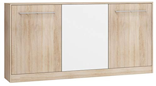 BIM Furniture Roger - Letto Pieghevole da Parete, 90 x 200 cm, con Letto Pieghevole Integrato