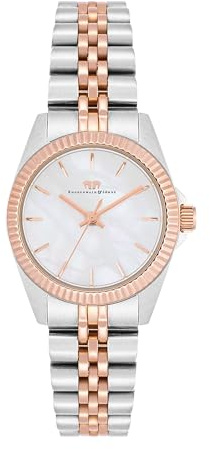 Rhodenwald & Söhne Damen Uhr analog Japan Quarzwerk mit Edelstahl Silber/roségold Armband 10010366