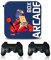 XIXIMENG Console di gioco arcade, oltre giochi retro, display 4K HD, giochi, funziona con TV, proiettore e monitor, 2 joystick cablati, regalo di Natale (wireless controller)