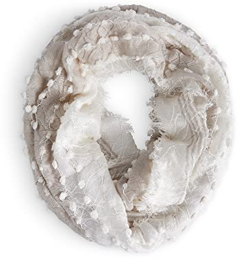 DEMDACO Your Journey 72 inch Textured Infinity Loop Scarf, White