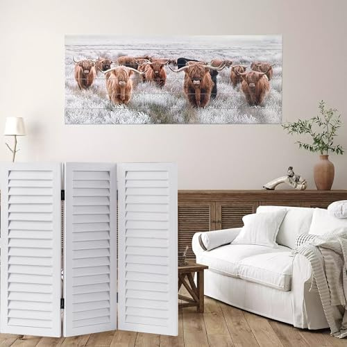 SOFE Wood Short Room Divider 3 Panel, 2.6 Ft Tall Shutters Folding Divider for Room Separation, White Room Partitions and Dividers Freestanding, Foldable Wall for Home Bedroom Office