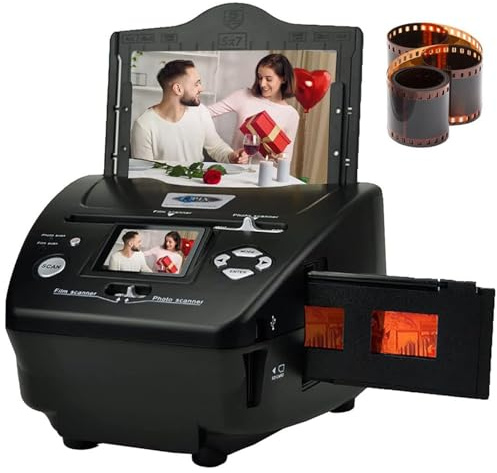 Film and Slide Scanner, 35mm/135mm Negative Scanner. 8.1 Megapixel 4-in-1 Photo and Film Scanner