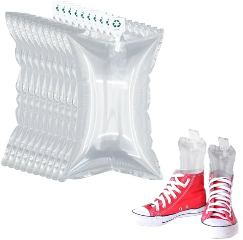 100 Stück Luftpolsterkissen,Füllmaterial Luftpolster,Lufttaschen,Luftkissen Füllmaterial Paket,Aufblasbare Luftsäulen Beutel,Luftpolster für Transportverpackungen,Erdbebenresistenz,10X20CM