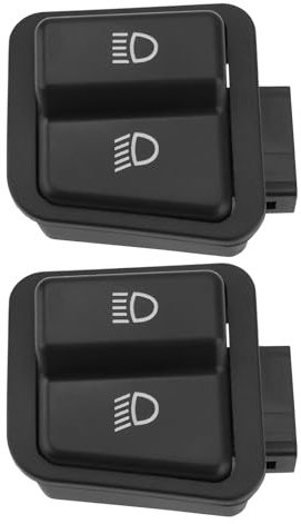 eMagTech 2Pcs 3Pin 2 Buttons Handlebar Headlight Main Beam Switch Button Compatible with Lexmoto Titan125 ZN125T-8F Modification Accessories