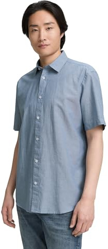 TOM TAILOR herrskjorta, 38458 - Real Teal Blue Chambray, XXL
