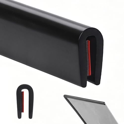 Aoyswuz Joint Bord de Tole 1.5mm x 5M Flexible Protection de Bord, Garniture de Bord en Caoutchouc, Épaisseur Applicable 1-2mm pour Protection Bord de Tole