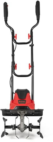 RELAX4LIFE Motozappa Elettrica 1200W/750W, Zappatrice con Larghezza di Lavoro: 36cm/32cm, Profondità: 22cm, Pulsante di Sicurezza e Maniglia Pratica, Motozappa per Giardino e Prato (Rosso | 1200W)