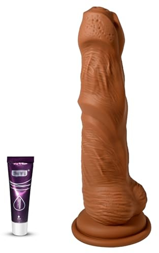 21.59cm realistischer großer Dildo mit vorhaut, Weicher Realistischer Anfänger Sexspielzeug,XXL Flüssiges Silikon Anal Dildo mit Starke Saugnapf,sex spielzeug für die frau,diloschwanz für frauen