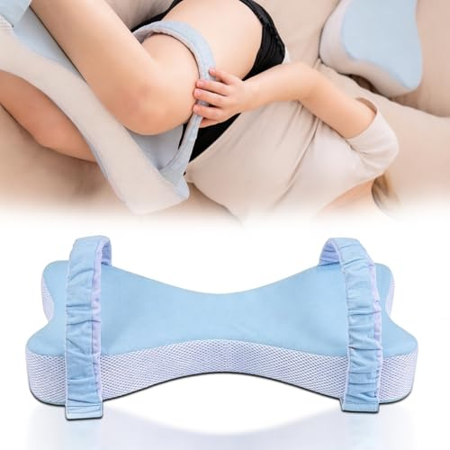 PRITOK Cojín para rodillas para dormir de lado: almohada ortopédica ergonómica para rodillas, almohada de espuma viscoelástica que alivia la presión, cómoda almohada extra grande, funda lavable (53 x