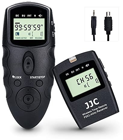 JJC Wireless Remote Shutter Release Control Zeitraffer-Intervallmesser-Timer für Nik. Z6III Z6 Z7 Z5 D780 Df P7800 P1100 P1000 D5500 D5600 D5300 D750 D7500 D7100 D5200 D5100 einstellen
