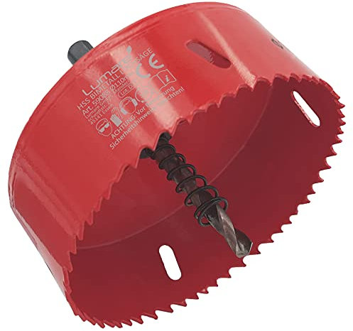 Lumare Scie Cloche Universelle 75mm | Découpeur de Trous en Acier à Haute Vitesse Hss Bimétal | Attachement professionnel pour l'Aluminium, le Bois, la Fonte, le Laiton, et plus encore | Filetage 1/4