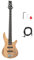 Ktaxon - Chitarra a basso elettrico a 5 corde, dimensioni standard per destrorsi in palissandro con tracolla per borsa da concerto, strumento chiave a cavo (Burlywood)