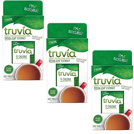 Stevia Sweetener Bundle of 3 X Ttruvia Sweetener Tablets 100s