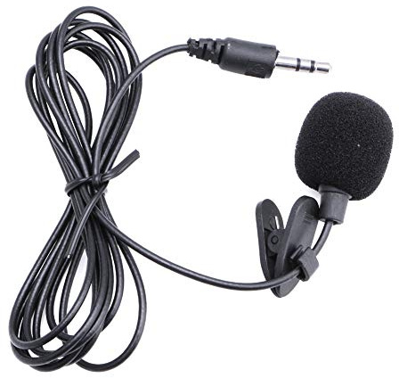 Bärbar Lavalier mikrofonlampa 3,5 mm mikrofon med säker aktiv klämma rundstrålande pickup Lavalier mikrofoner mikrofon headset