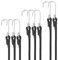 LTStore Spanngummi mit Haken,8er Expander mit Haken Gummispanner Gummibänder mit Haken 60cm Gepäckspanner für Sackkarre Gepäckträger Fahrrad Motorrad Camping Schwarz.