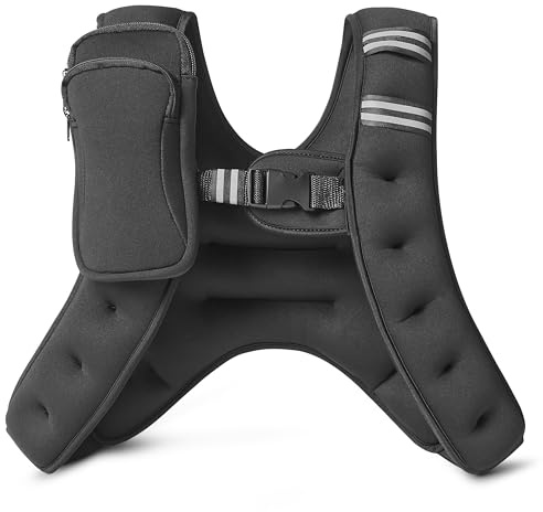 Amazon Basics – Gewichtsweste mit reflektierenden Streifen, nicht verstellbar, 5,4 kg, Schwarz