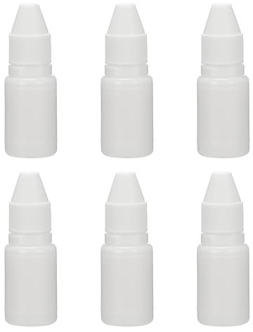 PATIKIL Ricarica Inchiostro 0.33oz Per Timbri E Cuscinetti, 6Pezzi Ricarica Inchiostro 10ml Per Timbri Ufficio Timbri Autoinchiostranti Timbri Data Scrapbooking, Bianco