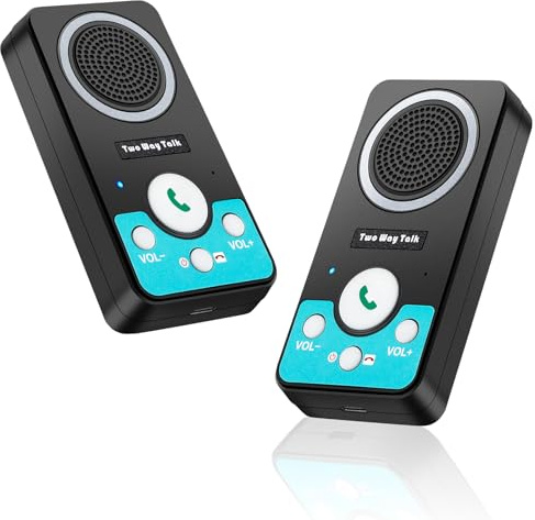 VJANW Interfoni wireless per la casa, 2 vie audio vivavoce a lungo raggio, comunicazione stanza a stanza, citofono porta portatile, sistema interfono duplex completo per anziani