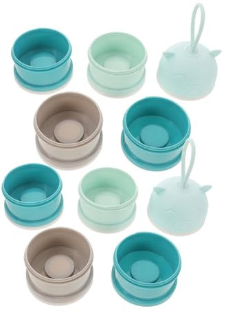 Yardwe 2 Stück Milchpulverbox Snack Box Babymilchspender Formelbehälter stapelbare Snackbehälter Aufbewahrungsbeutel für Milchnahrung Pulverbehälter Polypropylen Sky-blue