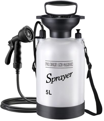 Huraoerrrr Douche de Camping Portable 5L avec 10 Modes têtes de pulvérisateur 9, 84 Pieds tuyaux pour Jardin randonnée Pique-Nique