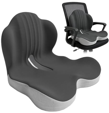 Cuscino ortopedico per sedile con supporto lombare, cuscino per sedile in memory foam, cuscino in memory foam per coccige, cuscino di supporto lombare per sciatica e coccige, cuscino per emorroidi per
