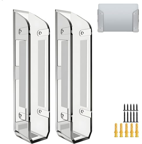 runyuanshuo Supporto Pc Portatile, Laptop Stand, Porta Pc Portatile come Accessorio Scrivania per Montaggio a Parete o sotto il Piano Soluzione di Raggruppamento Compatta Finitura Satinata