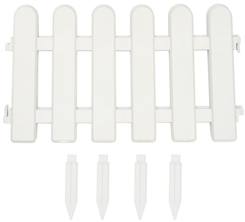 Generic Valla de Jardín Decorativa en Color 2 Piezas 50x30 Cm con Tapones de Tierra Reforzada para Borde Paisajístico Exterior y Protección de Plantas en Huertos y Patios