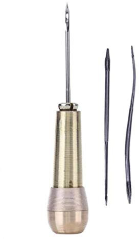 Zapatos de cuero de la lona de la lezna de la mano de costura zapatos de la forma cónica de marroquinería de coser reparación de la lancha Tool Kit de herramientas de cuero aguja de coser Supplie