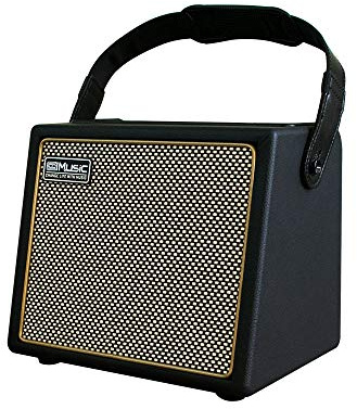 Amplificador de guitarra acústica, altavoz Bluetooth de 30 W, recargable, portátil, amplificador de guitarra acústica con efecto de coro de reverberación, 3 entradas, color negro