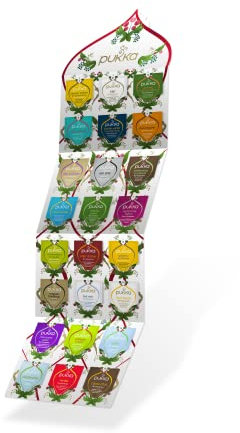 Pukka Bio-Tee Wohlfühl- und Adventskalender weiß (mit 24 Bio-Tees nach Ayurveda Tradition für jeden Tag) für Teeliebhaber
