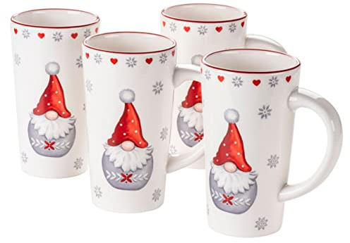 MÄSER Set di 4 tazze natalizie 60 cl – tazze da caffè, vin brulè o punch per Natale