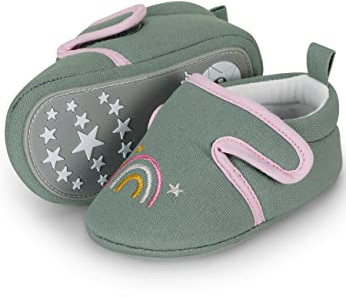 Sterntaler Scarpine per Gattonare con Nuvola, Mocassino Basso Bimba 0-24, Verde, 18 EU