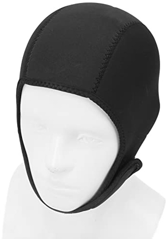 Alomejor Neoprenanzug-Kapuze, Schwimm-Surf-Tauchhaube, Sonnenschutz, UV-Schutz, Schnell Trocknend, für Männer und Frauen (Schwarz)
