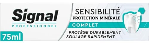 SIGNAL – Professionnel Dentifrice Sensibilité Protection minérale Complet – 88% d’ingrédients d’origine naturelle - Tube 75ml