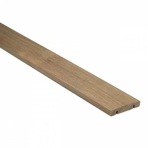 Lame de terrasse en ipé sec séchoir clipsable gamme GRAD 21 * 120mm 1 face bombée premier choix bois exotique naturellement résistant aux intempéries (1, 2100 mm)