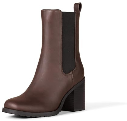 Amazon Essentials Mujer Bota Chelsea con Tacón de Media Caña