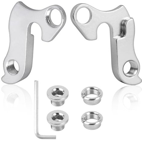 DesertBoy 2 Stück Schaltauge, Aluminiumlegierungs Schaltauge, Schaltwerk Aufhänger, Ersatz Fahrrad Schaltauge, Bike Gear Hanger, mit Innensechskantschlüssel und Befestigungsschrauben, für Fahrräder