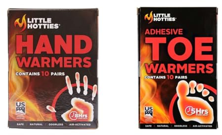 Little Hotties - hand- och tåvärmare bunt - 10 par hand- och 10 par fotvärmare, lämpliga för utomhusaktiviteter