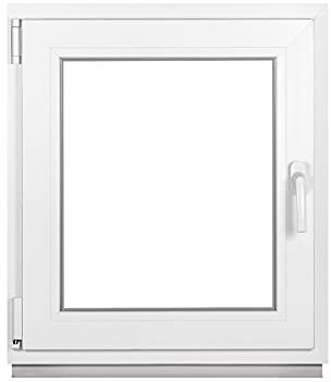 Finestra per cantina di alta qualità di Fenstiger – Finestra in plastica bianca (larghezza x altezza) 400 x 400 mm – Finestra del garage/giardino – Finestre 40 x 40 cm (larghezza x altezza) 2 x 40 cm