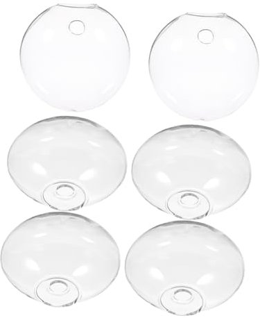 HOLIDYOYO 6piezas Jarrón Hidropónico De Vidrio Jardinera De Pared Transparente para Plantas De Interior Decoración De Balcón Botella para Cultivo Sin Suelo para Pared Colgante