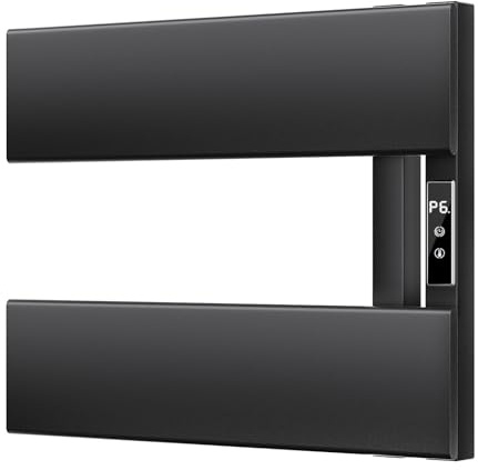 EIKANIOS Electric Towel Warmer with Smart LED Timer, Modern [2/3/4] Bar Large Panel Heated Towel Rack, Wall-Mounted Plug-in/Hardwired 2-in-1, Rapid Warmth for Bathrooms, [Matte Black/Alpine White]